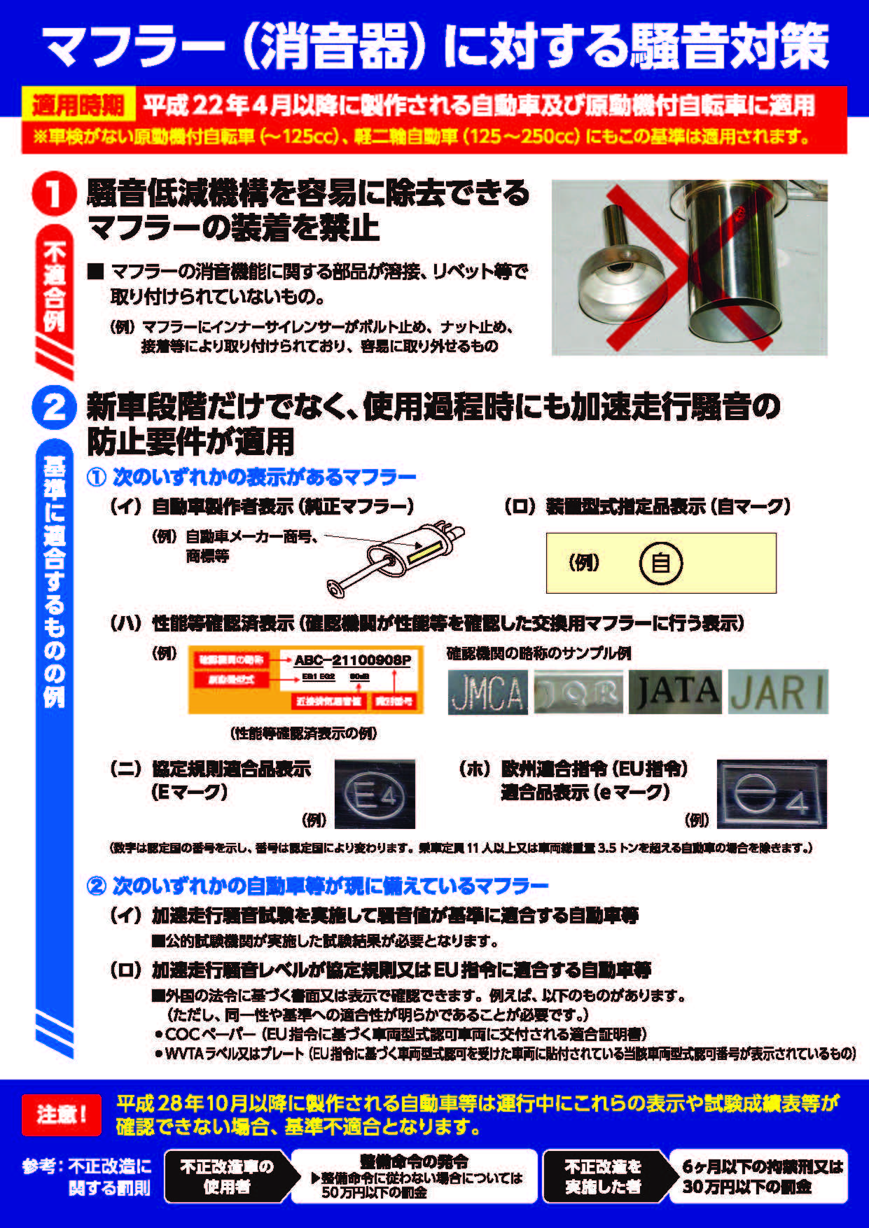 違法改造車輌の取り締まり